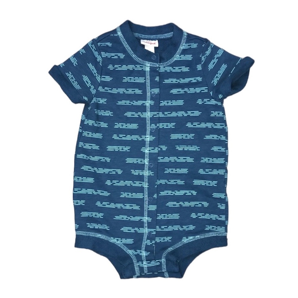 Cat & Jack Short Sleeve Romper 18 Months Teal Print